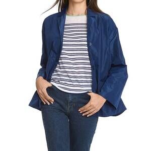 NEW ELLIOTT LAUREN boxy techno jacket in dusk